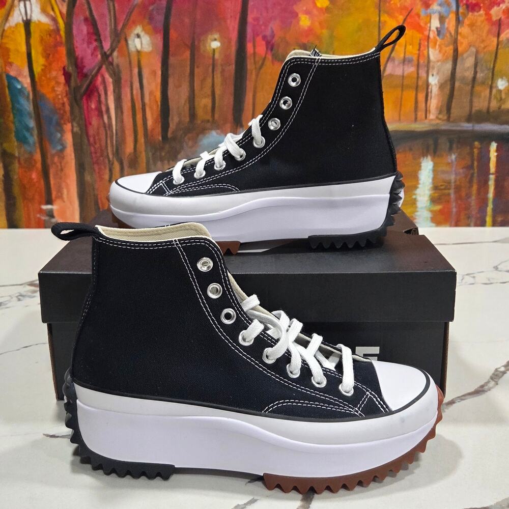Converse Run Star Hike Hi Size 7 Men's/8.5 Women's 166800C Black White